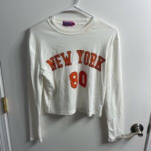 Edikted White Long Sleeve Tee